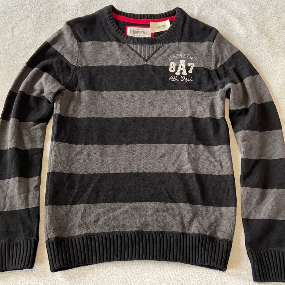 Brand New Medium Aeropostale Black/Gray Sweater